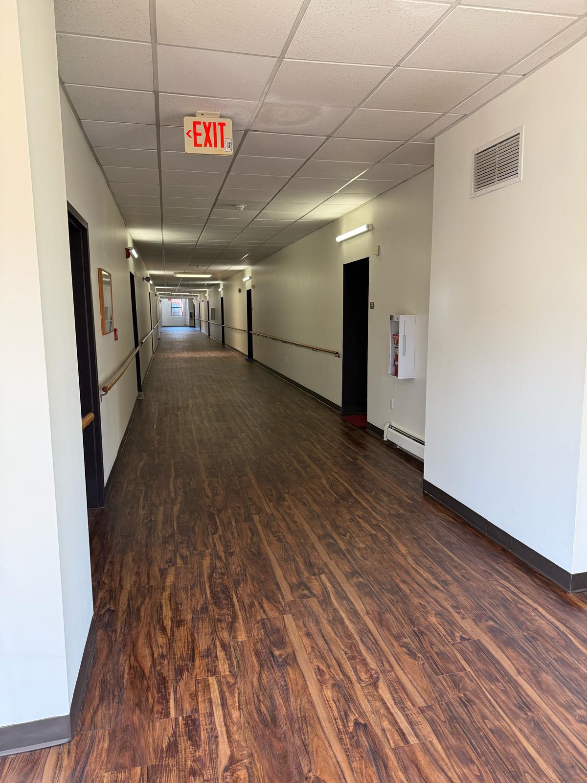 Clean building entrance hall